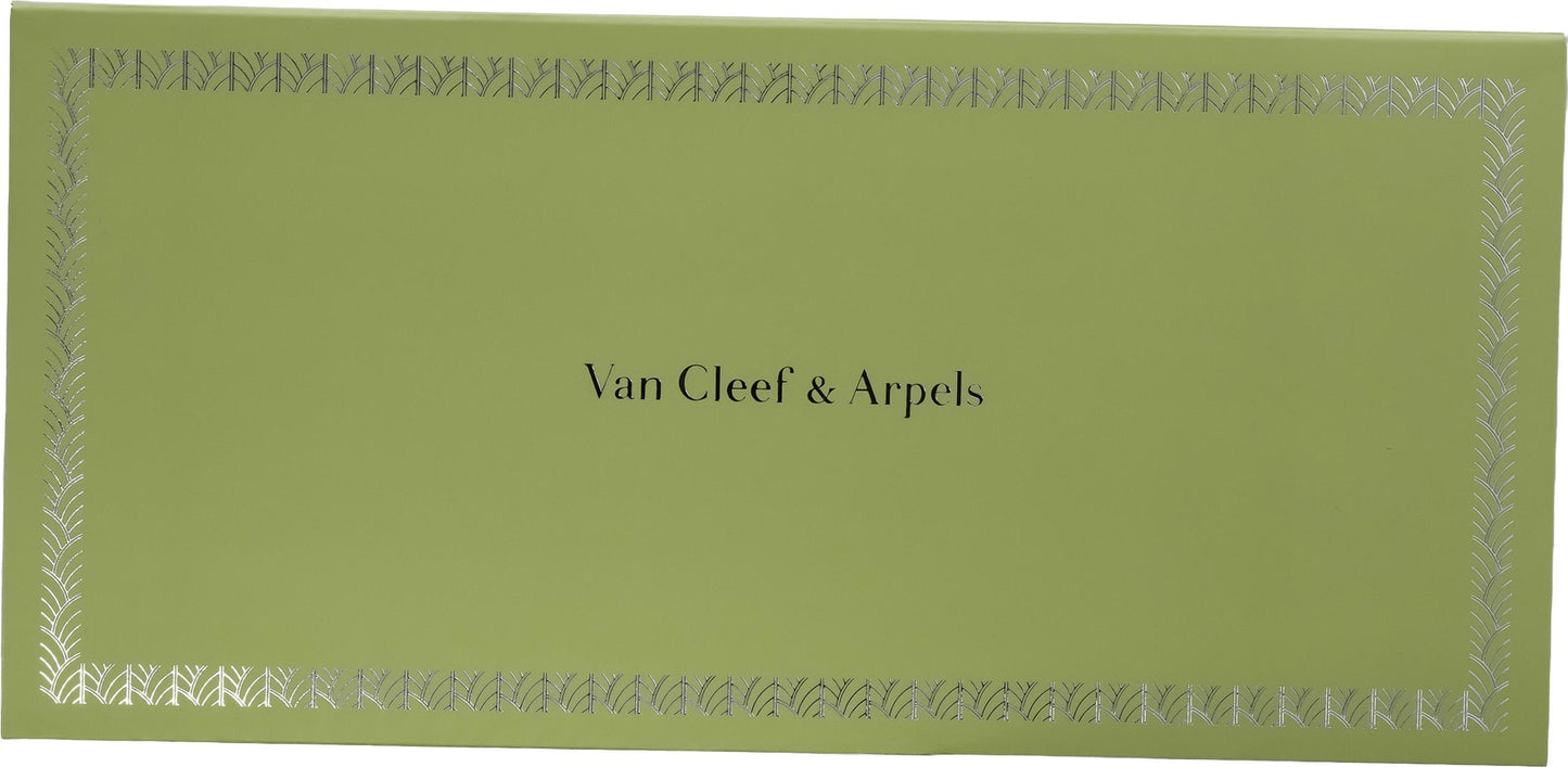 VAN CLEEF & ARPELS 18k White Gold Alhambra Mother of Pearl Earrings w Box Papers