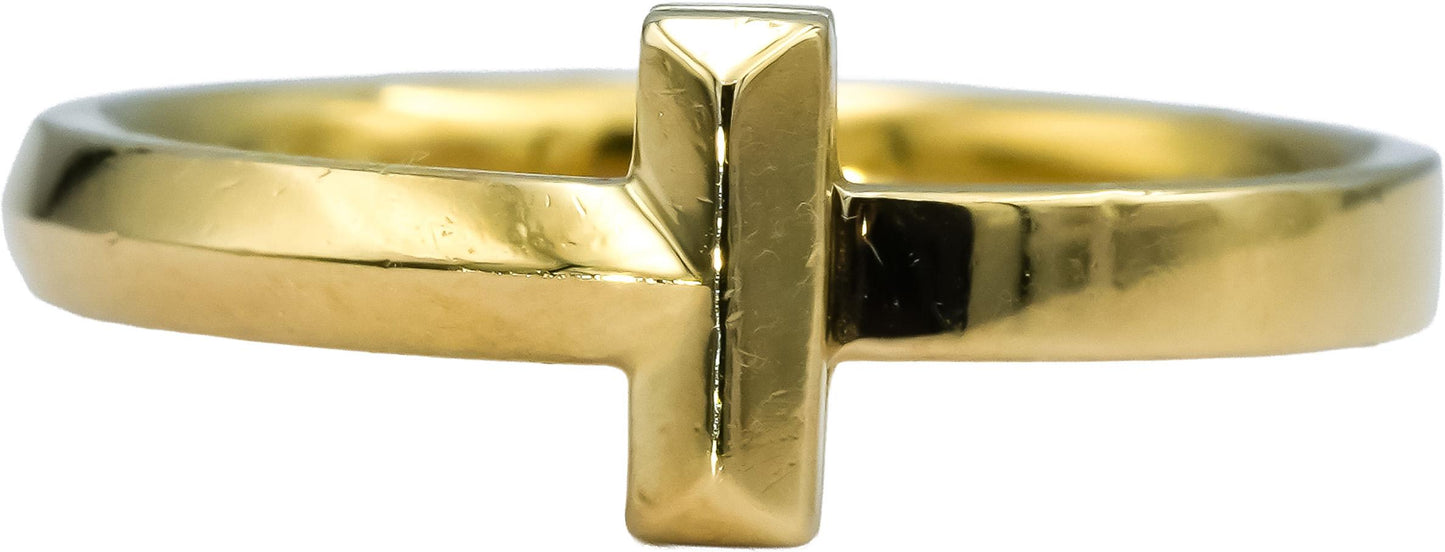 TIFFANY & CO. 18k Yellow Gold Tiffany T1 Ring Size 6.25 w/ Pouch and Receipt