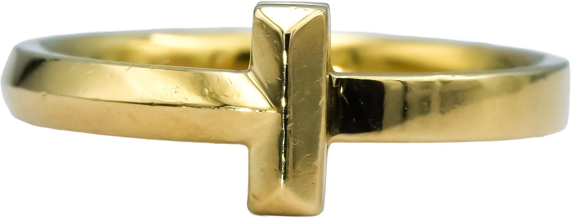 TIFFANY & CO. 18k Yellow Gold Tiffany T1 Ring Size 6.25 w/ Pouch and Receipt