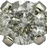 Platinum Round Diamond Engagement Ring 2.58CT w/ 2.08CT Center Size 6.5