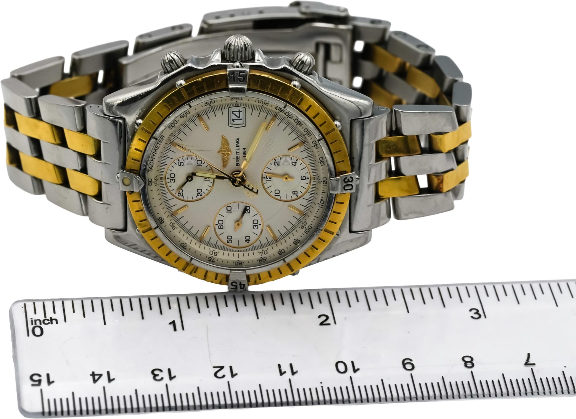 BREITLING 18k Gold Stainless Steel Chronomat Vitesse Automatic Watch D13050