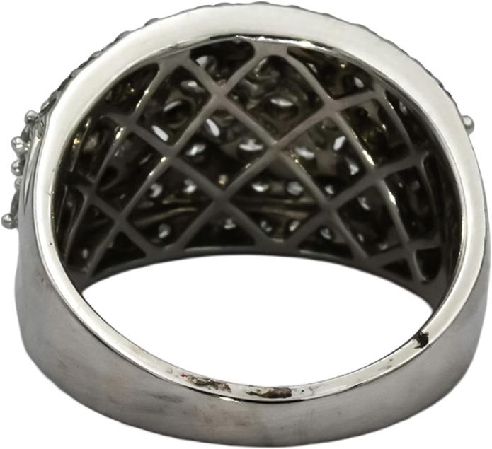 14k White Gold Round Diamond Cluster Ring 1.0CT Size 7.5