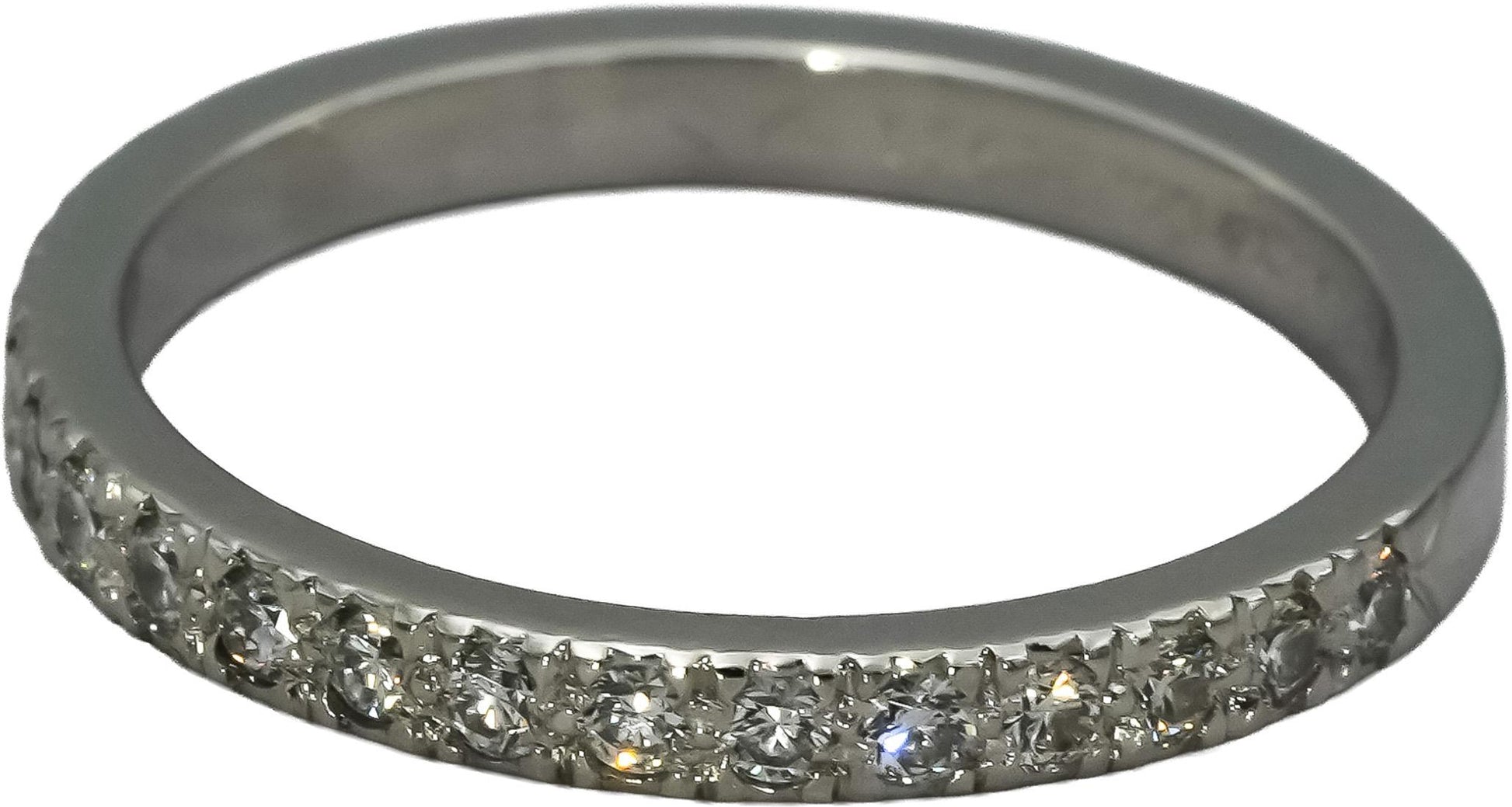 TIFFANY & CO. 950 Platinum VS Diamond Novo Band Ring 0.16CT Size 5.5 w/ Box