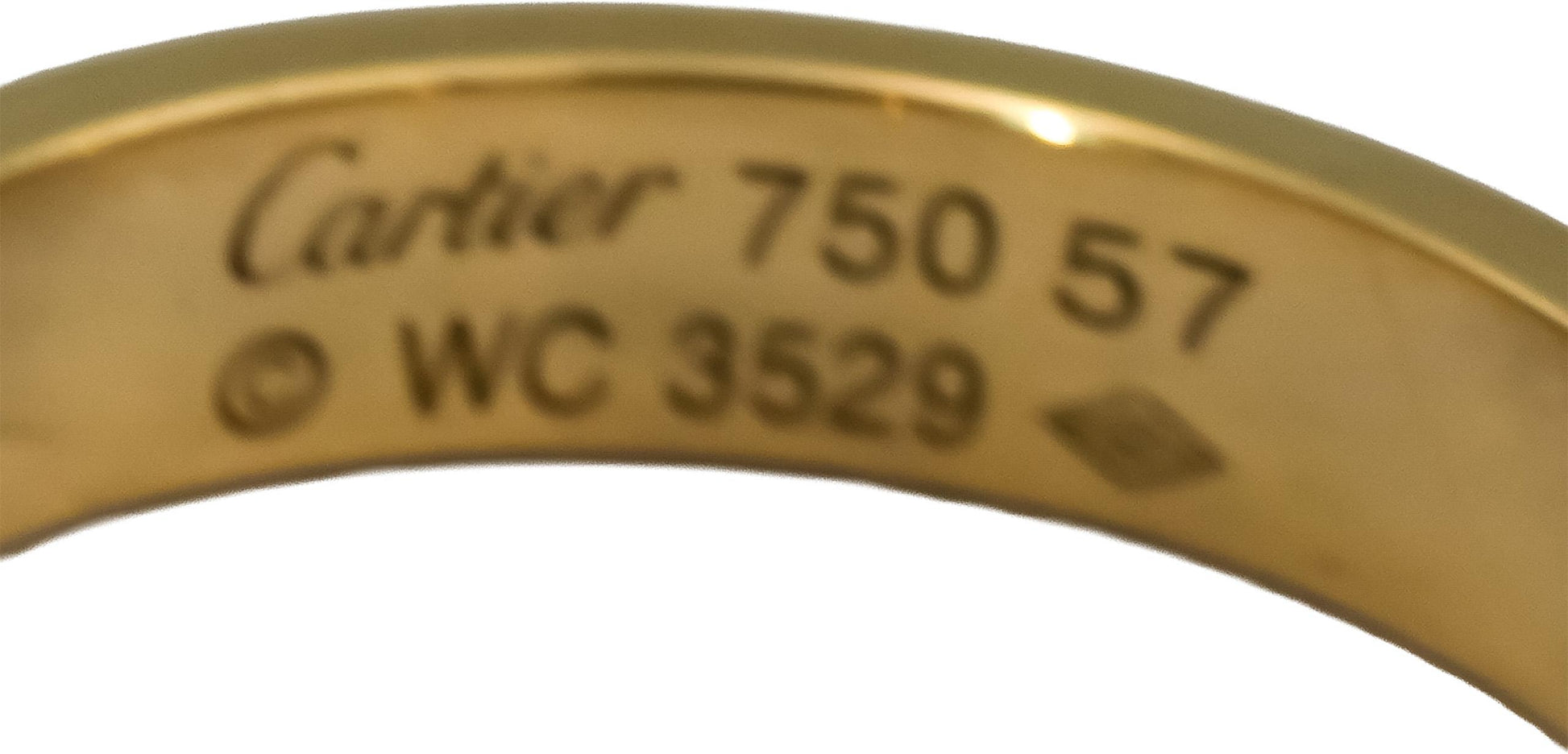 CARTIER 18k Yellow Gold Love Screw Motif Ring Size 57