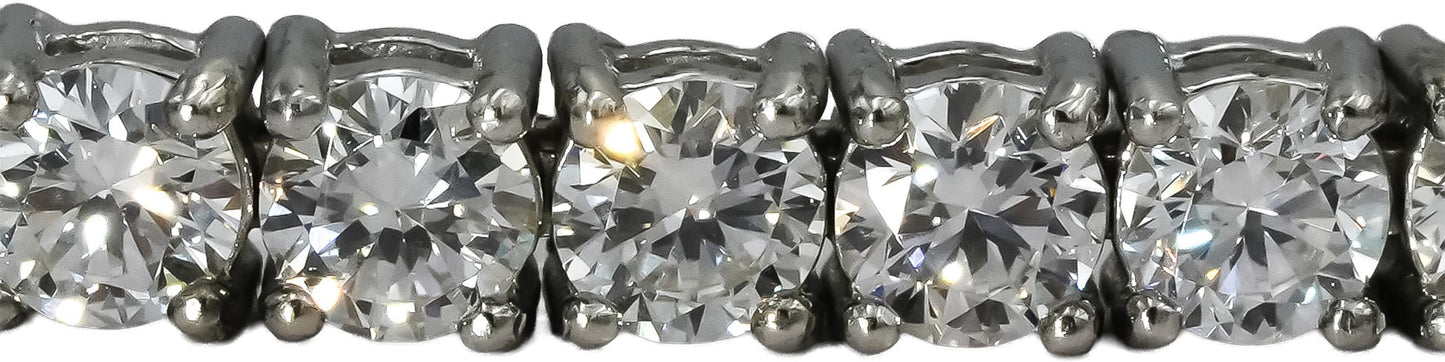 14k White Gold VS Round Lab-Grown Diamond Tennis Bracelet 6.72CT