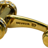 TIFFANY & CO. 18k Yellow Gold VS Round Diamond Bar Cufflinks 0.45CT