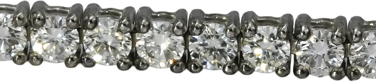 14k White Gold VS Round Diamond Tennis Bracelet 2.71CT