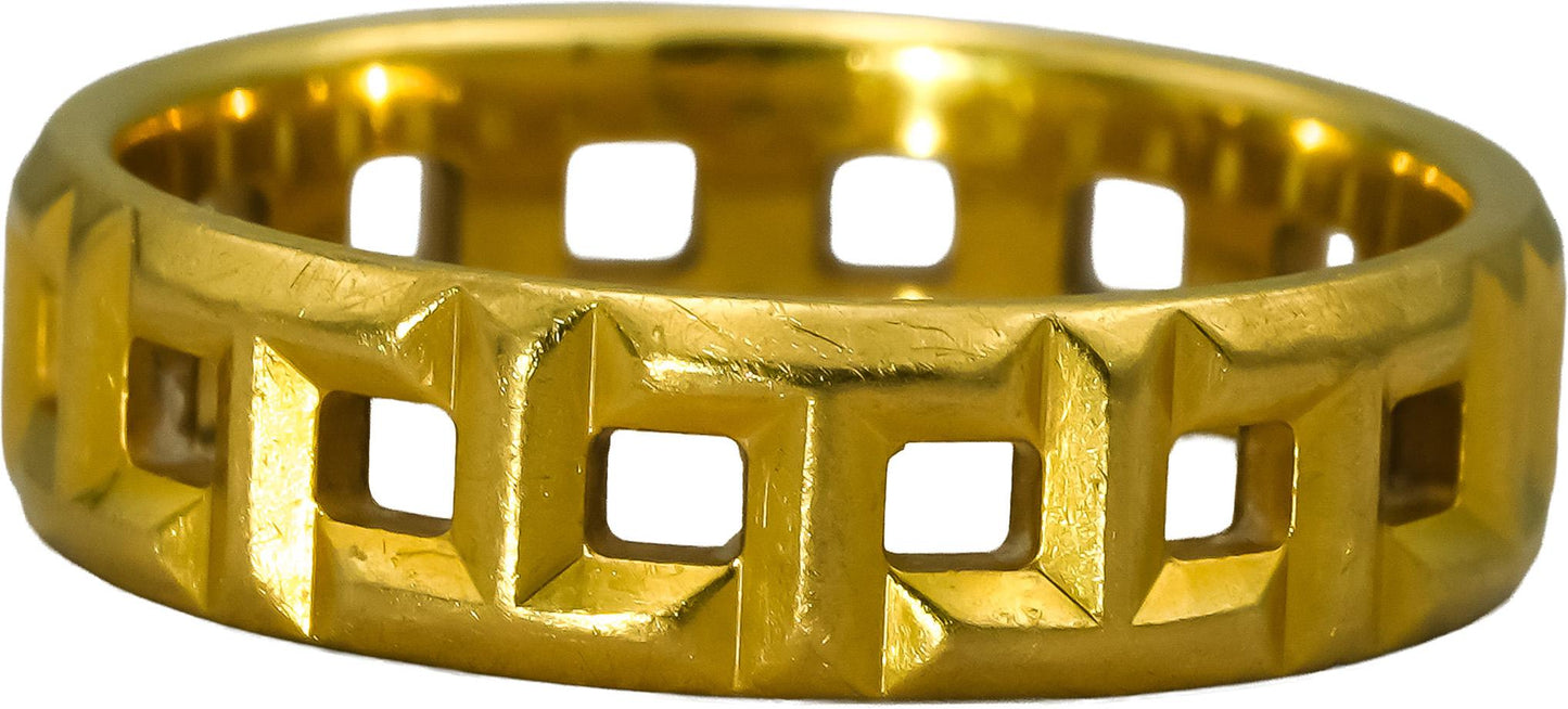 TIFFANY & CO. 18k Gold T True 5.5mm Wide Ring Size 8 w/ Box 2900.00 Retail