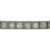 Vintage Platinum VS Diamond Tennis Bracelet w/ Scroll Etching Sides 6.67CT