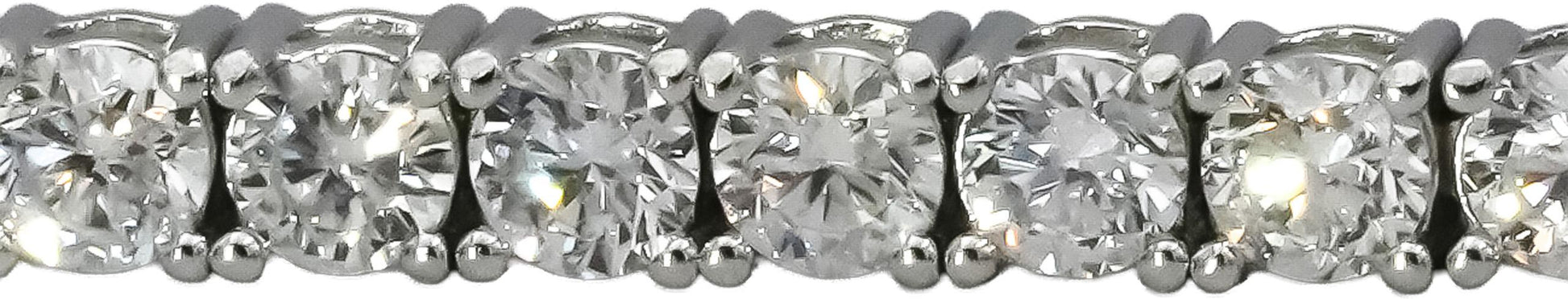 14k White Gold VS Round Natural Diamond Tennis Bracelet 3.58CT