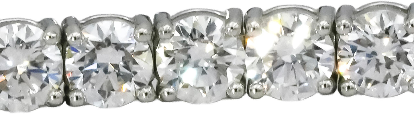 Platinum VS Round Lab-Grown Diamond Tennis Bracelet 9.54CT