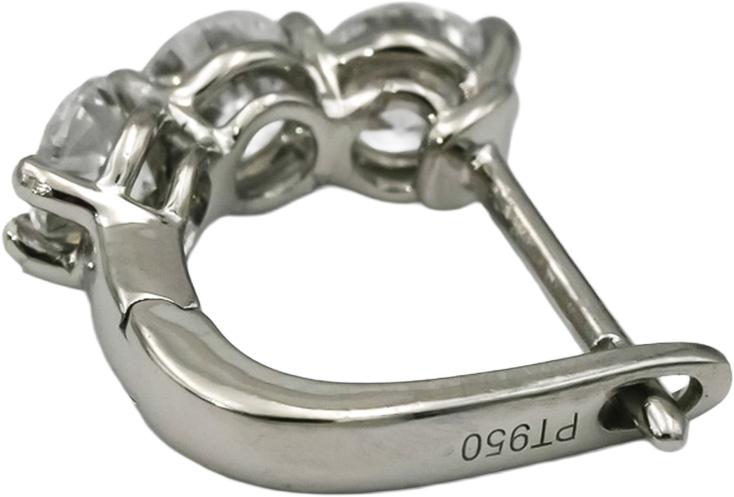 Platinum VS Round Lab-Grown Diamond Huggie Earrings 1.34CT