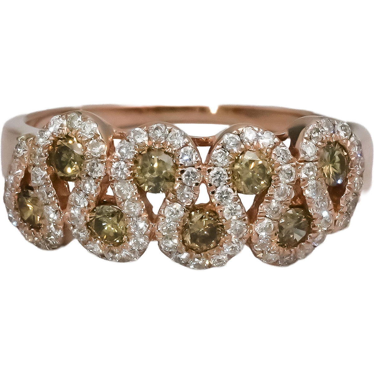 14k Rose Gold VS Natural Diamond Band Ring 1.0CT Size 6.75