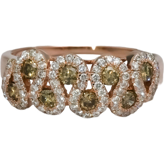 14k Rose Gold VS Natural Diamond Band Ring 1.0CT Size 6.75