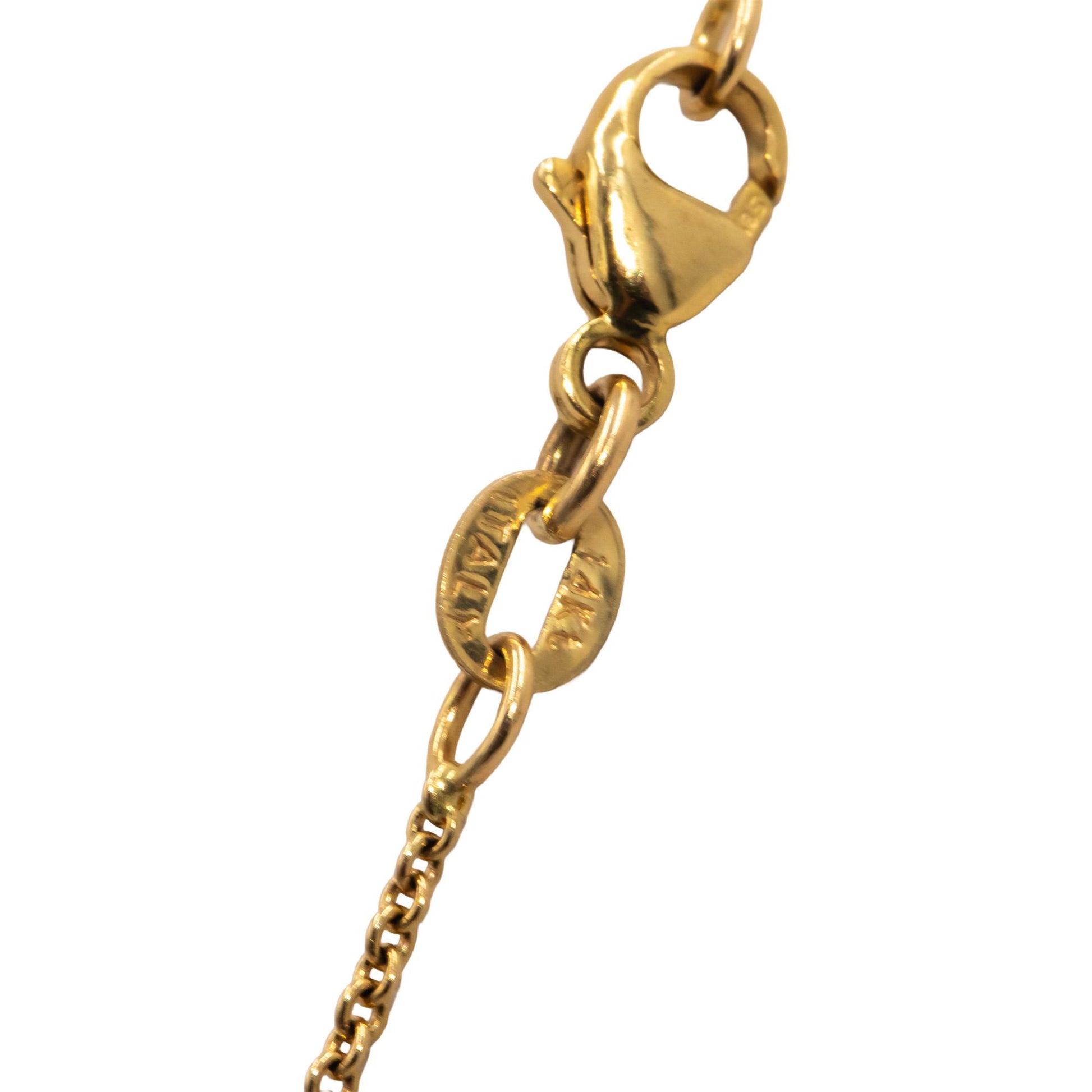 14k Yellow Gold 1.06CT Light Fancy Yellow Diamond By The Yard Chain Necklace