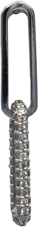 14k White Gold 0.50CT Diamond Paper Clip Style Drop Dangle Earrings