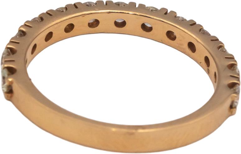 18k Rose Gold 0.69CT Round Cut Diamond Wedding Anniversary Band Ring Size 7.75