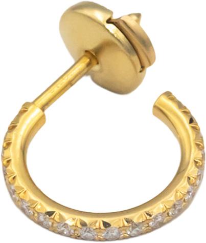 TIFFANY & CO. 18k Gold 0.30CT VS Diamond Metro Hoop Stud Earrings $4150 Retail