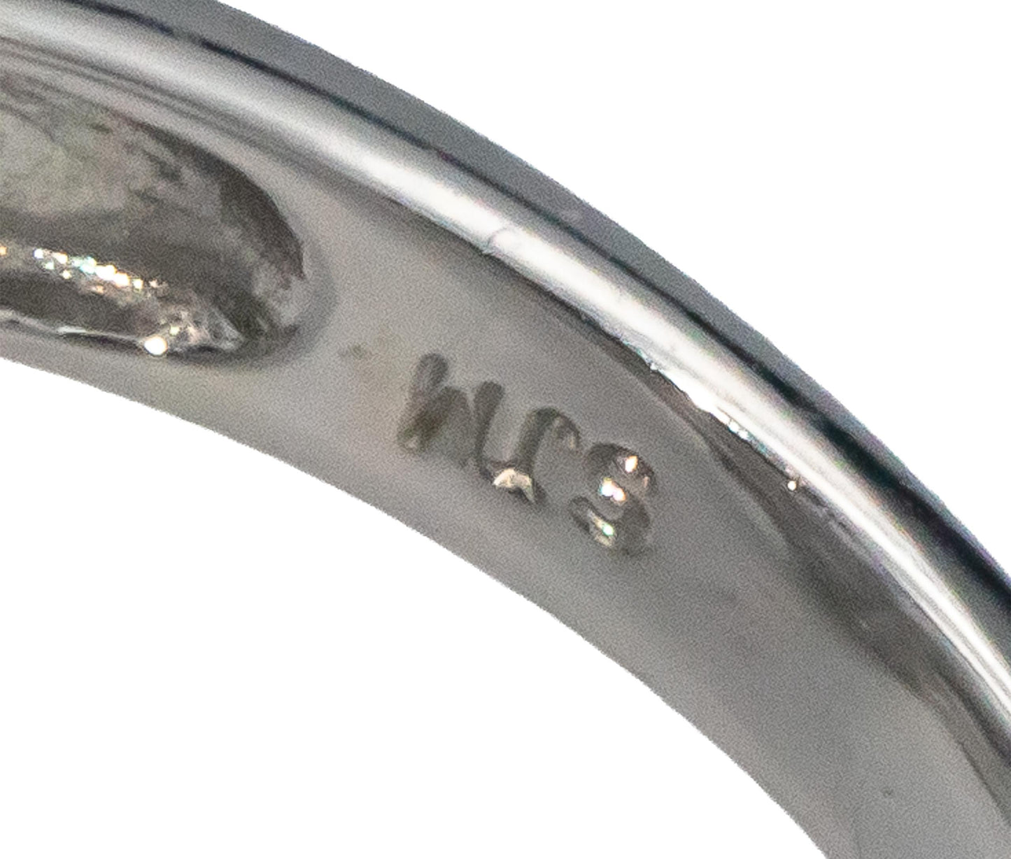 14k White Gold 1.0CT Round & Baguette Cut Diamond Cluster Ring Size 7