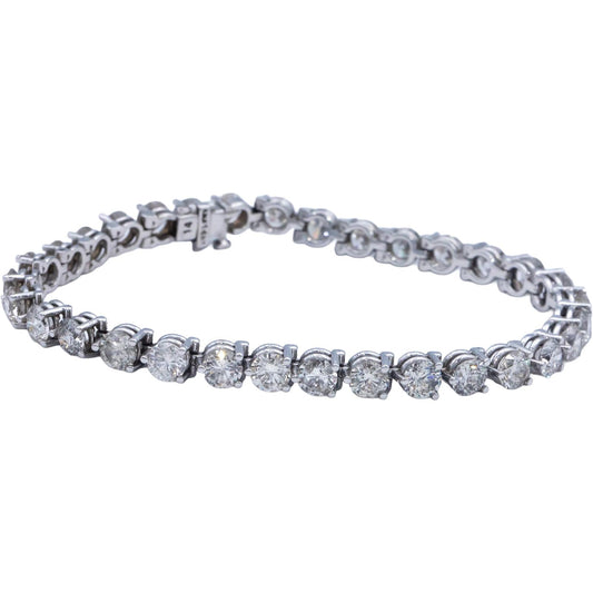 Diamond 14k White Gold Jewelry Round Cut Tennis Bracelet 18.03CT