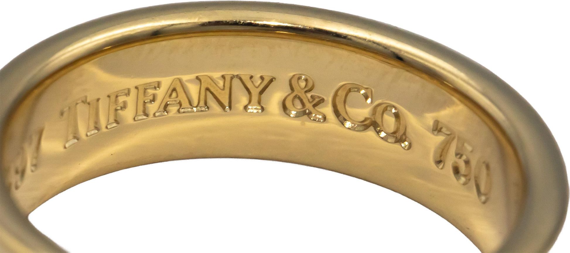 TIFFANY & CO. 18k Yellow Gold Tiffany 1837 Band Ring Size 7