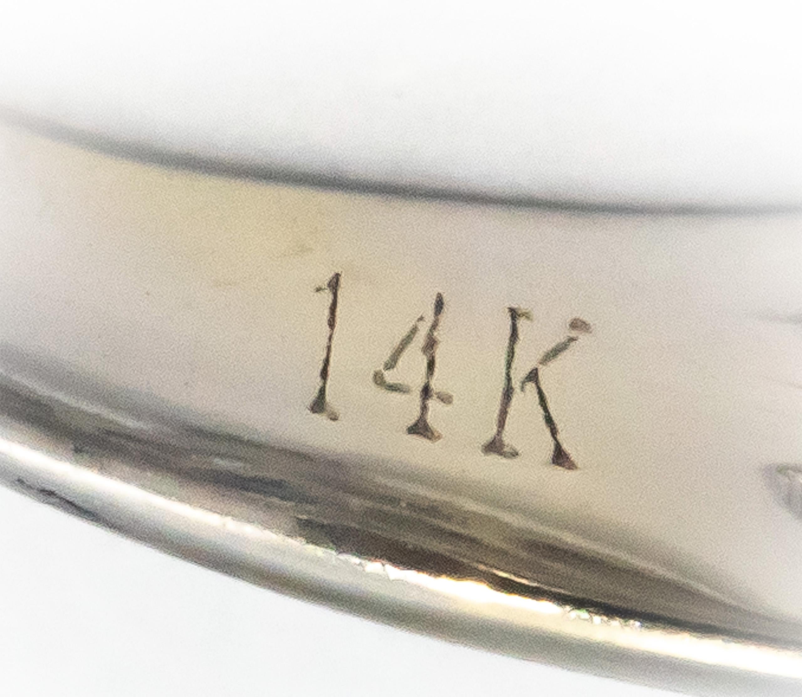 LE VIAN 14k White Gold Diamond and Aquamarine Ring 2.0CTW Size 6.25