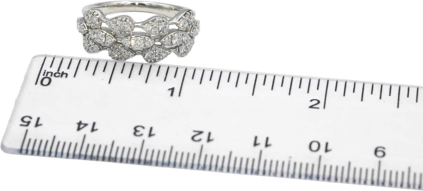 LE VIAN Platinum Round Diamond Ring 0.60CT Size 6.5 - $4800 Retail Value