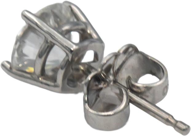 18k White Gold Jewelry Round Natural Diamond Stud Earrings 1.49CT