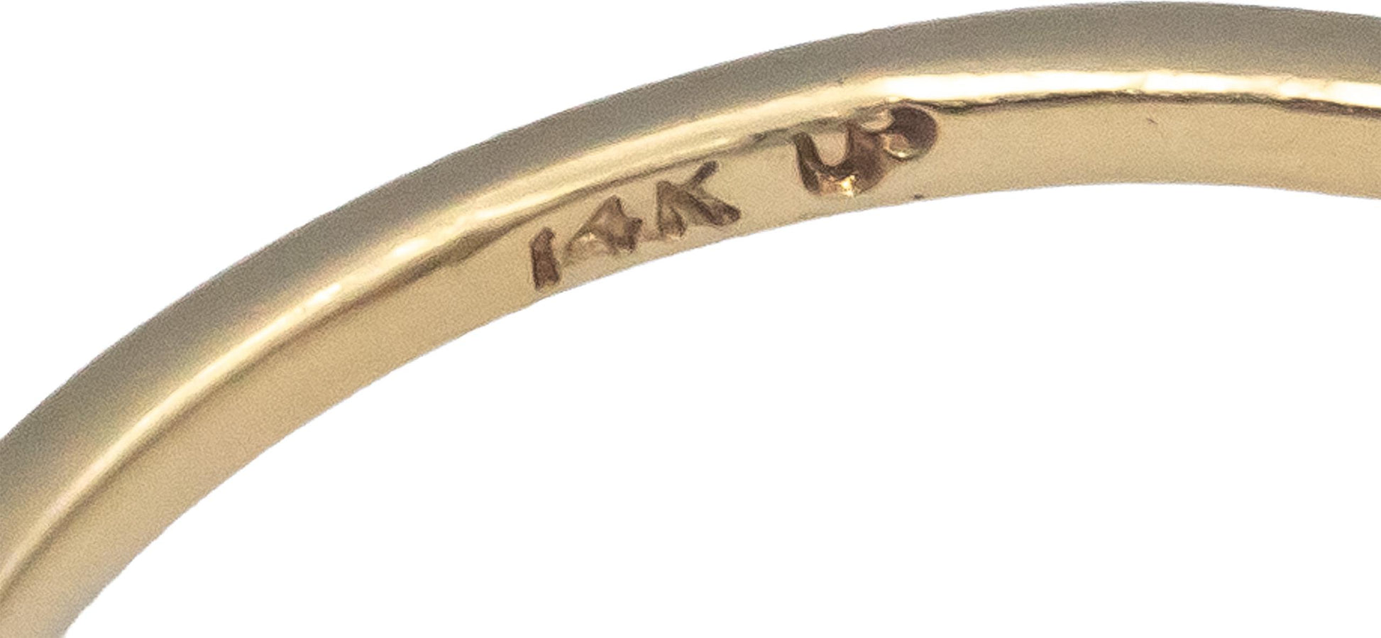 14k Yellow Gold 0.35CT Round Cut Blue Sapphire Band Ring Size 7