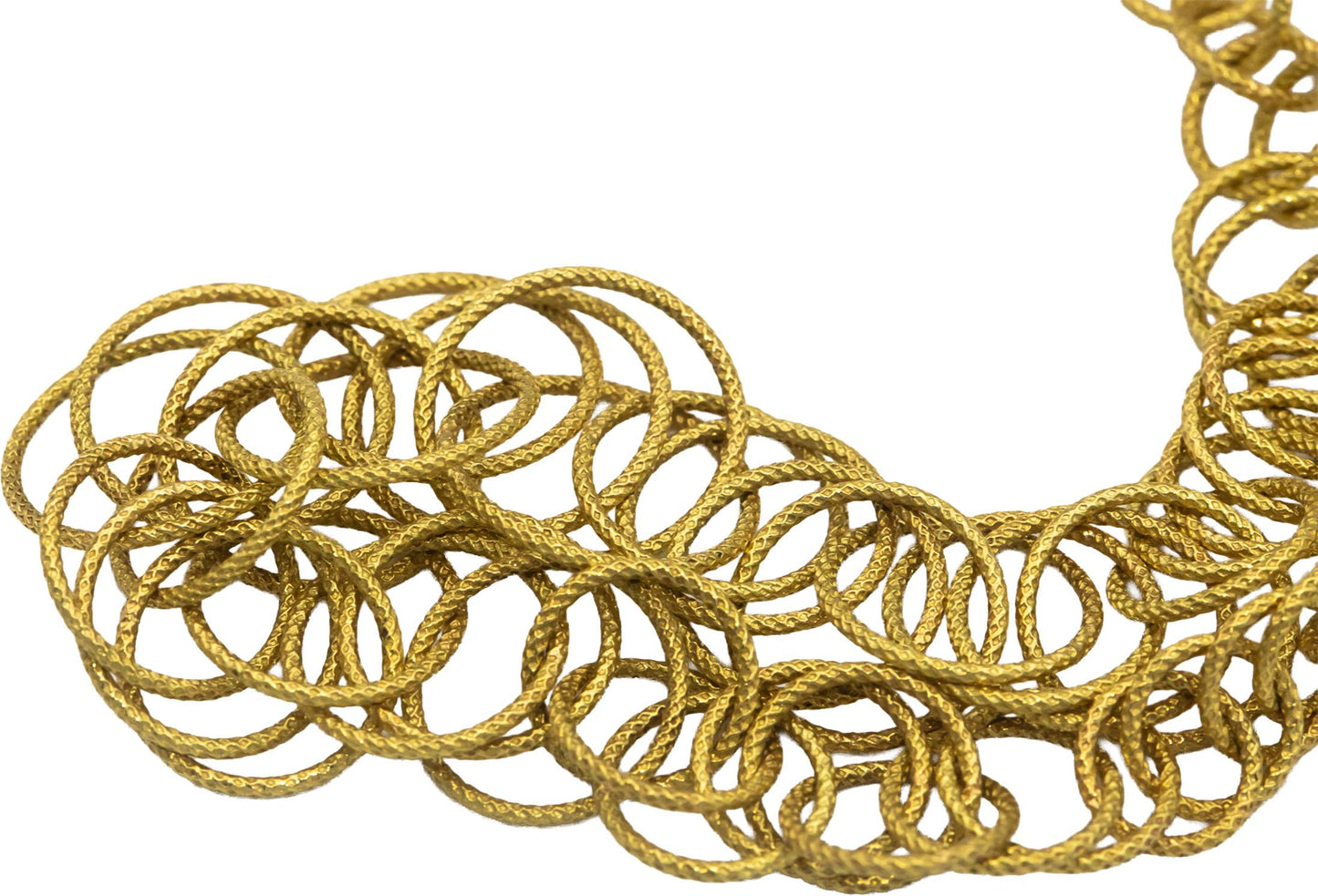 BUCCELLATI 18k Yellow Gold Jewelry Graduating Width Hawaii Necklace Chain
