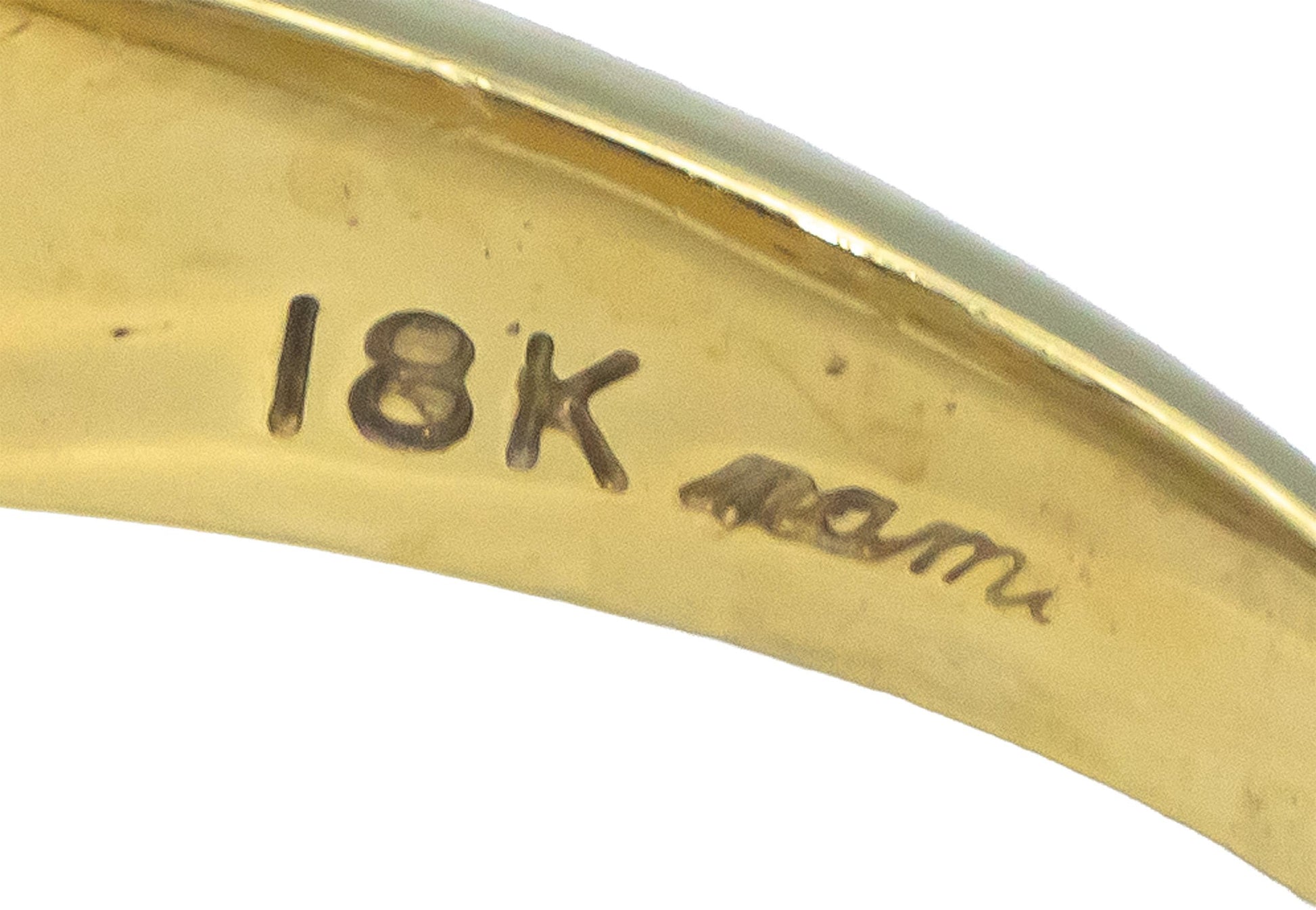 18k Yellow Gold VS Trillion and Princess Diamond Crossover Ring 1.50CT Size 6.25