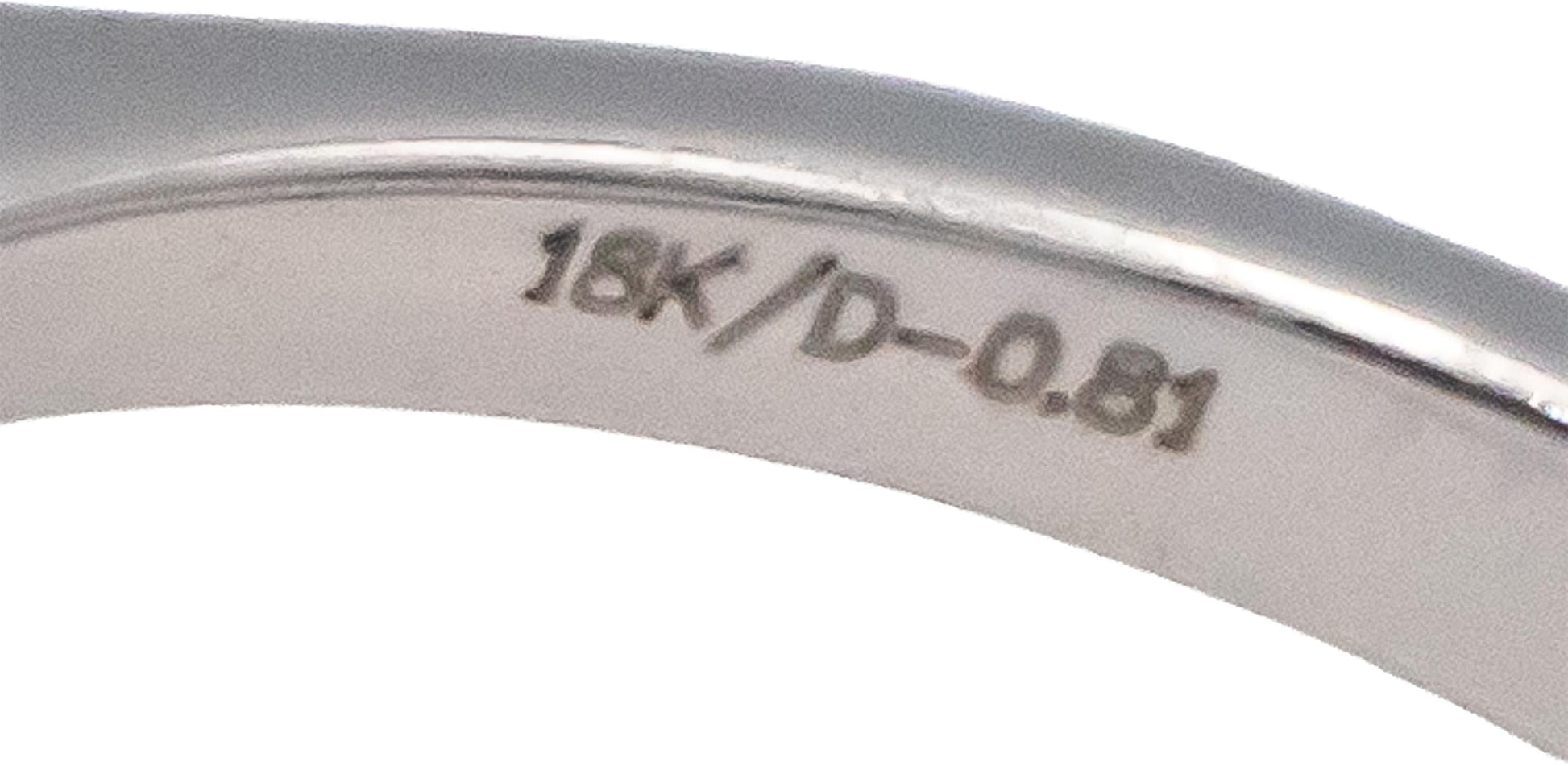 18k White Gold 0.81CT VS Pear & Round Diamond Floral Cocktail Ring Size 6.75