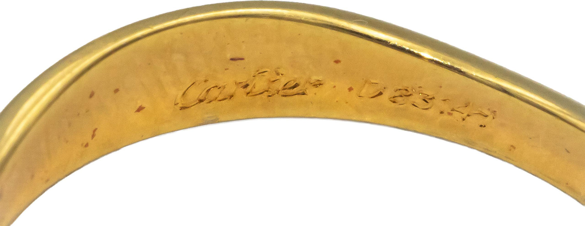 CARTIER 18k Yellow Gold Jewelry Wavy Band Ring Size 11.5