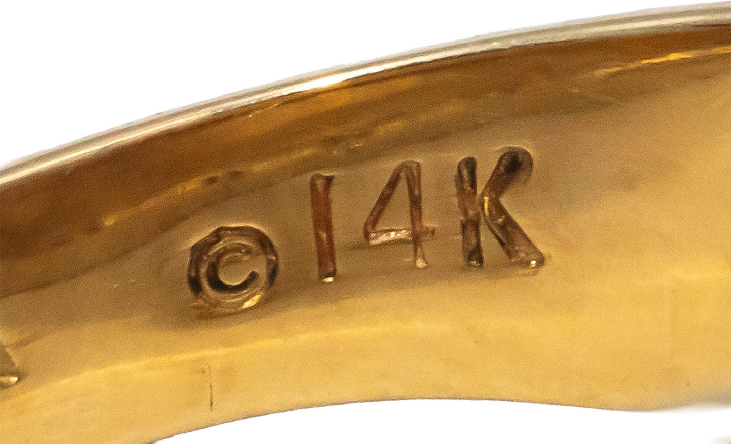 KABANA 14k Yellow Gold Diamond & Mother of Pearl Wide Band Ring 0.30CT Size 8
