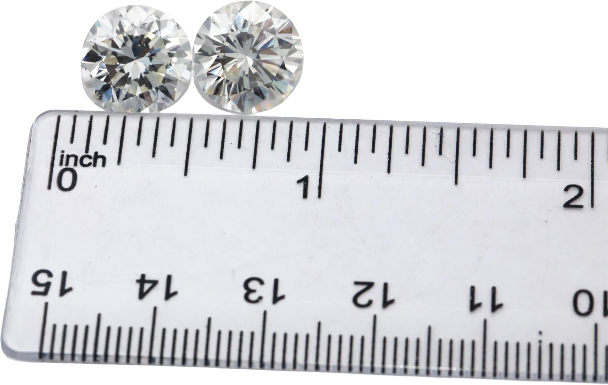 GIA Certified Round Brilliant Diamonds Loose Stones Set of Two 10.01CT Total