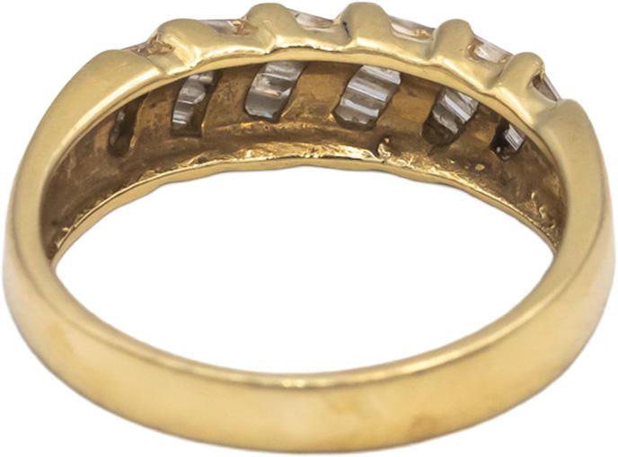 14k Yellow Gold Baguette Cut Channel Set Diamond Band Ring 0.50CT Size 7