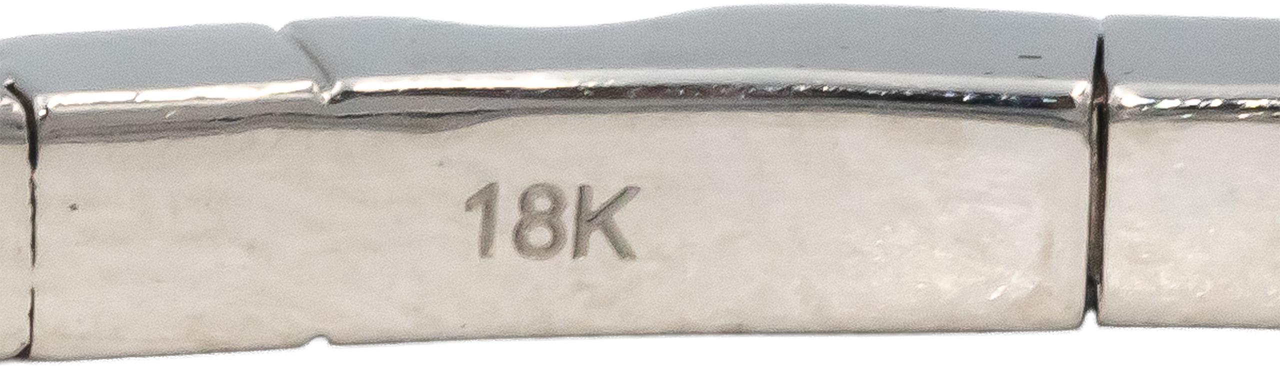 Round Diamond 18k White Gold Flexible Bangle Bracelet 7.90CT