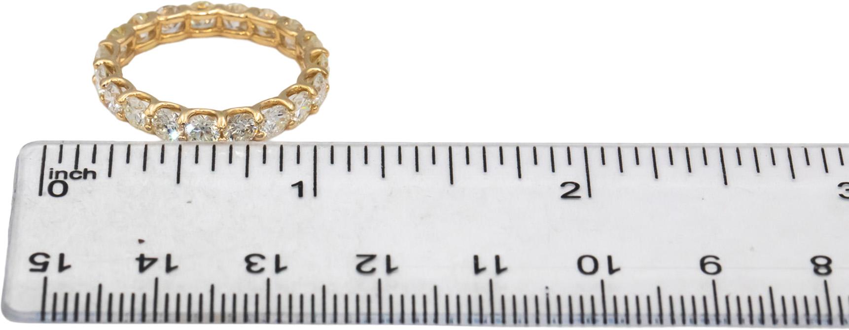 14k Yellow Gold VS Round Diamond Eternity Band Ring 2.94CT Size 7.25