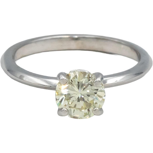 14k White Gold VS Round Diamond Solitaire Engagement Ring 1.01CT
