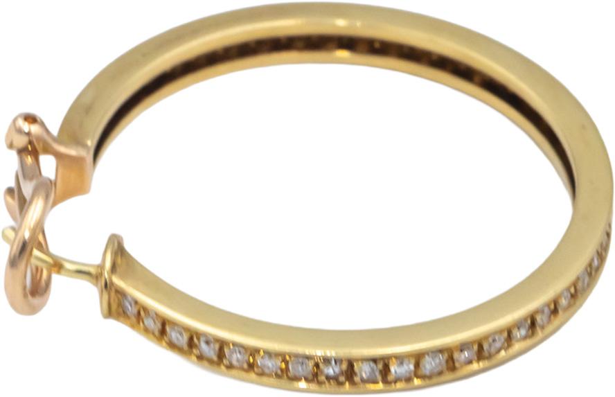 18k Yellow Gold VS Round Diamond Hoop Earrings 1.50CT