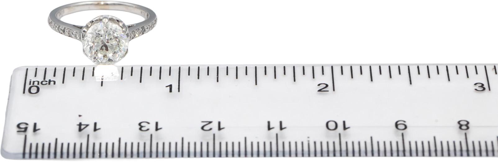 18k White Gold Round Diamond Engagement Wedding Ring 2.17CT w/ 2.01CT Center