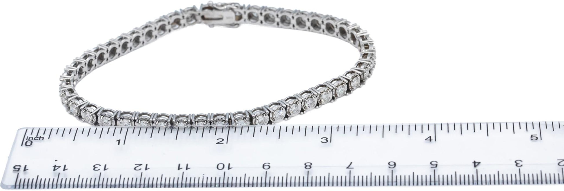 14k White Gold Jewelry Round Diamond Tennis Bracelet 3.67CT