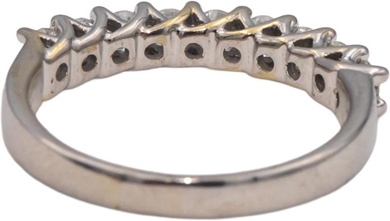 ODELIA Designer 18k White Gold Round Diamond Band Ring 0.75CT Size 7.5