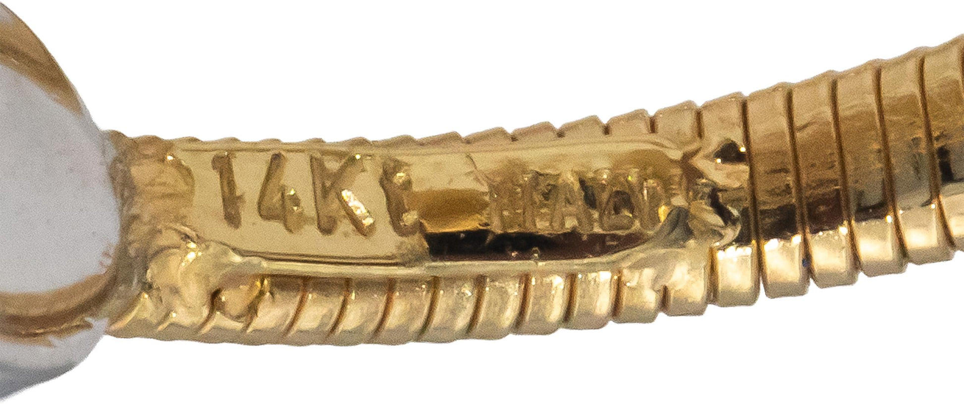 14k White & Yellow Gold Round Diamond Wire Wrap Bypass Ring 0.26CT Size 6