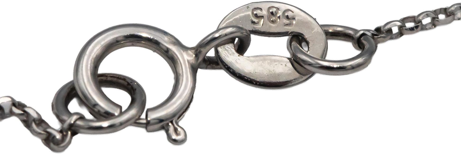 14k White Gold Round Diamond Openwork Pendant Necklace 0.25CT