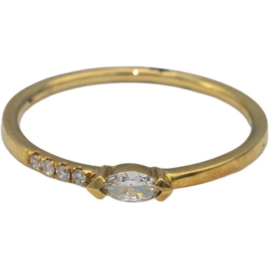 18k Yellow Gold VS Marquise & Round Diamond Band Ring 0.20CT Size 7.25