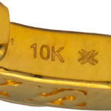 10k Yellow Gold Round Diamond Inside Out Hoop Earrings 5.0CT