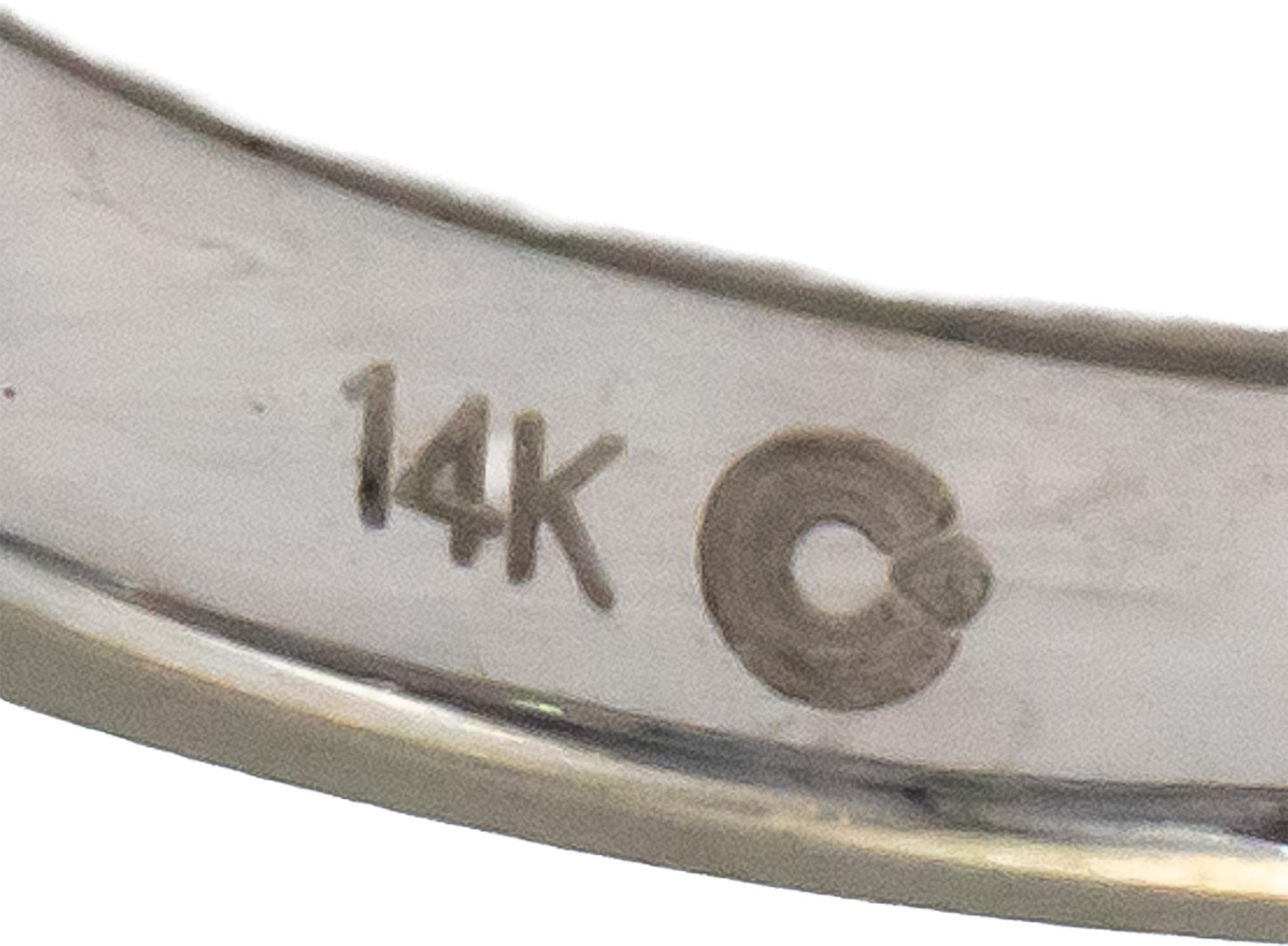 14k White Gold Round Channel Set Diamond Band Ring 0.45CT Size 7.25