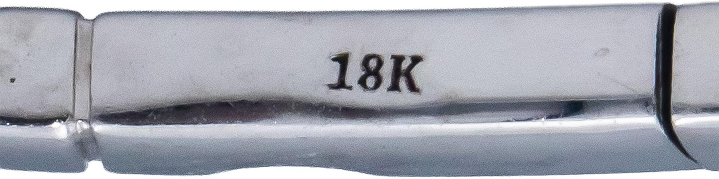 18k White Gold Round Diamond Flexible Bangle Bracelet 2.51CT