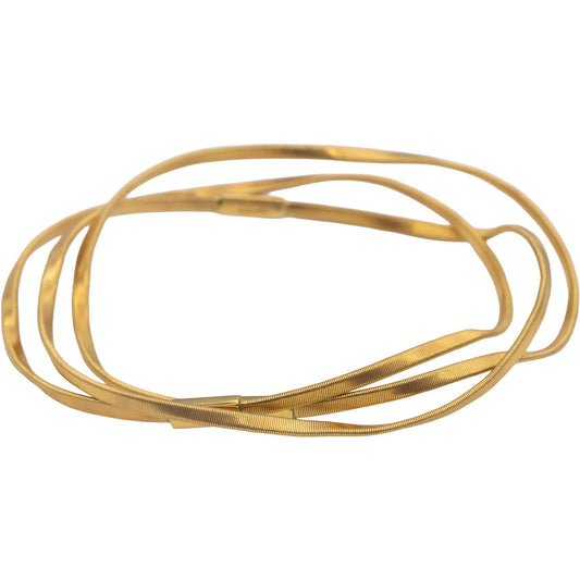 MARCO BICEGO 18k Yellow Gold 3-Band Interlocking Bangle Bracelet